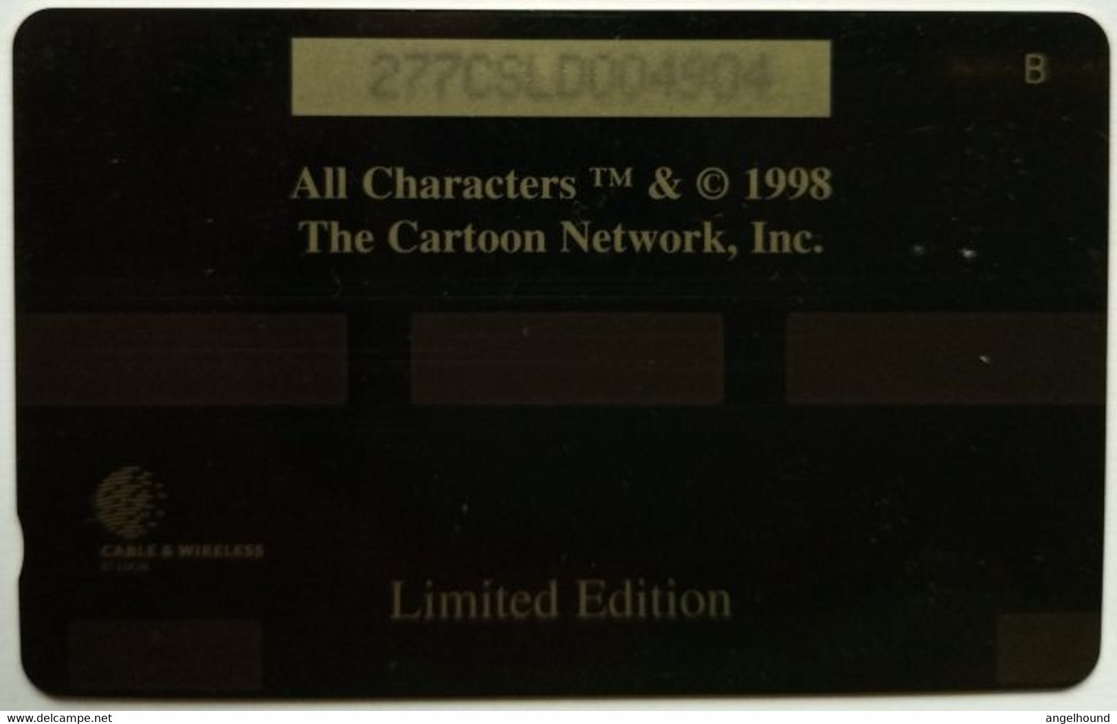 Saint Lucia Cable And Wireless 277CSLD  EC$10  " Cartoon Network - Fred Flintstone " - St. Lucia