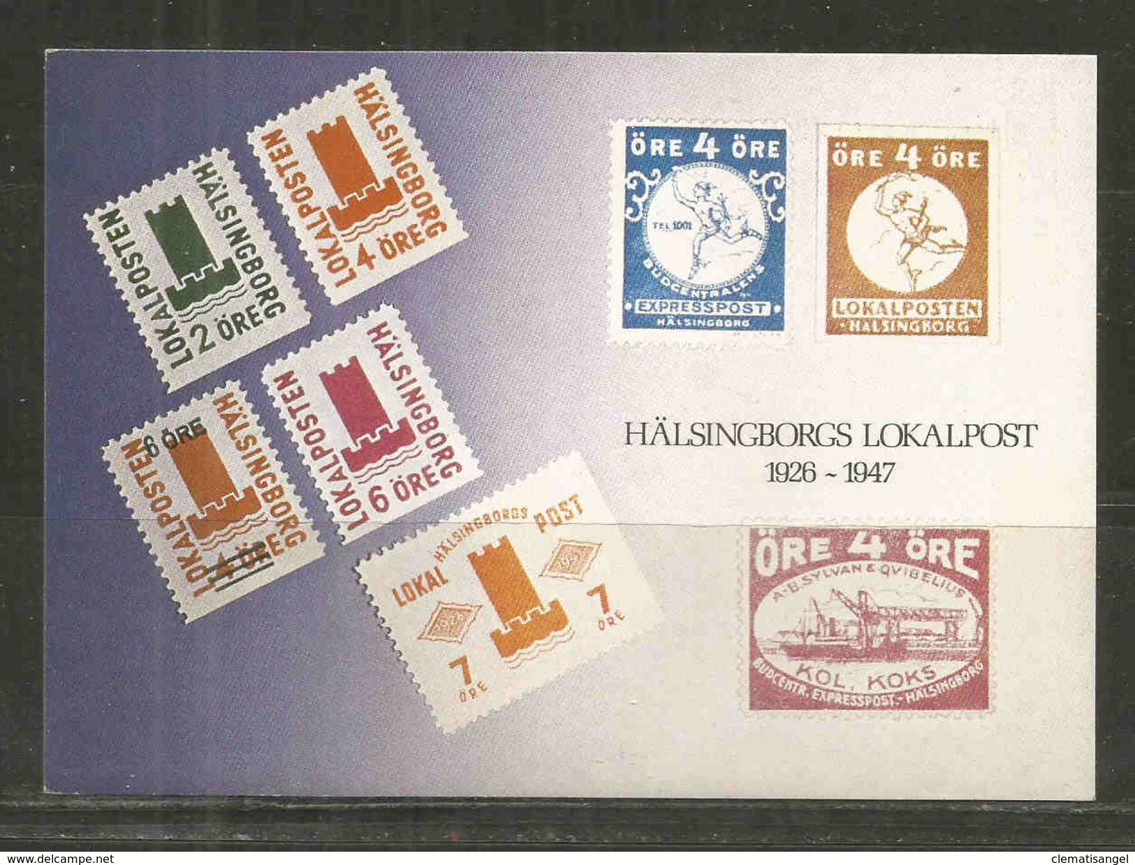 114i * SCHWEDEN * LOKALPOST HELSINGBORG BLAU * GESTEMPELT 1985 *!! - Emissions Locales