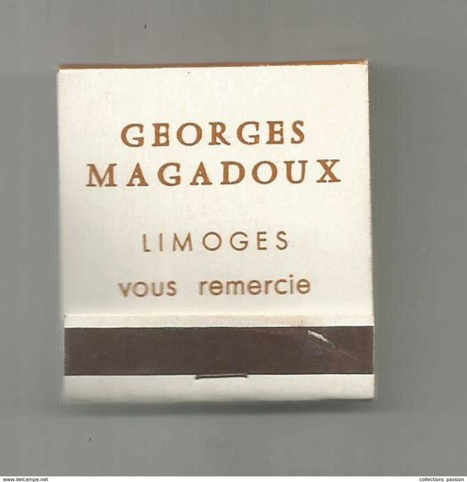 G-I-E , Tabac , Boite, Pochette D'ALLUMETTES, 2 Scans, Publicité, Joaillerie G. Magadoux , LIMOGES - Cajas De Cerillas - Etiquetas