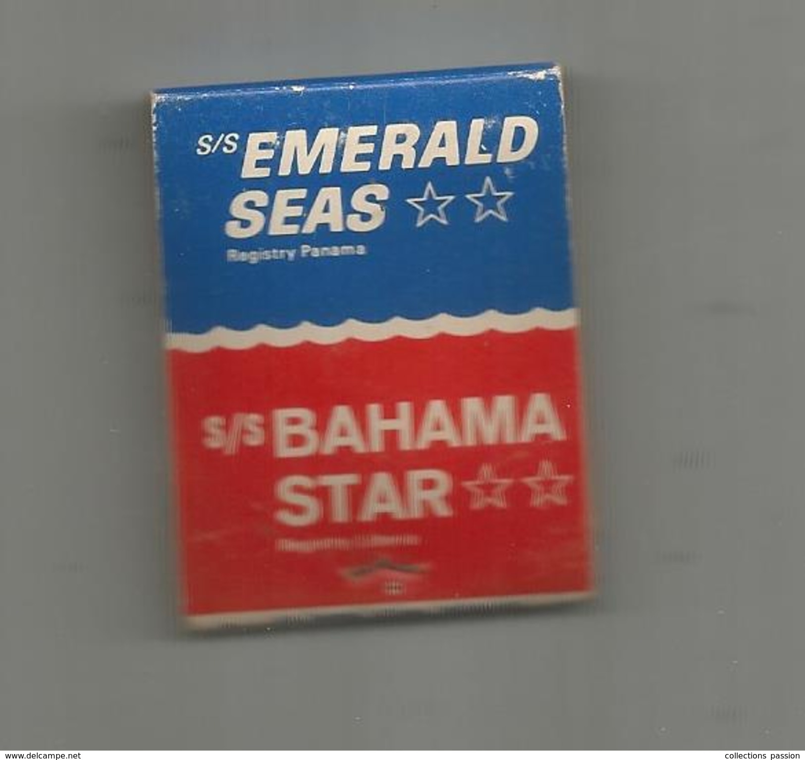 G-I-E , Tabac, Pochette D'ALLUMETTES, 2 Scans, Publicité, Bateaux, Emerald Seas, Bahama Star, Eastern Steamship Lines - Scatole Di Fiammiferi - Etichette