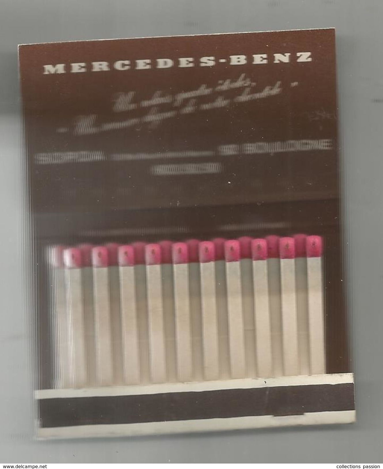 G-I-E , Tabac , Boite, Pochette D'ALLUMETTES, 2 Scans, Publicité, Automobiles , MERCEDES BENZ , 92 , BOULOGNE - Luciferdozen - Etiketten