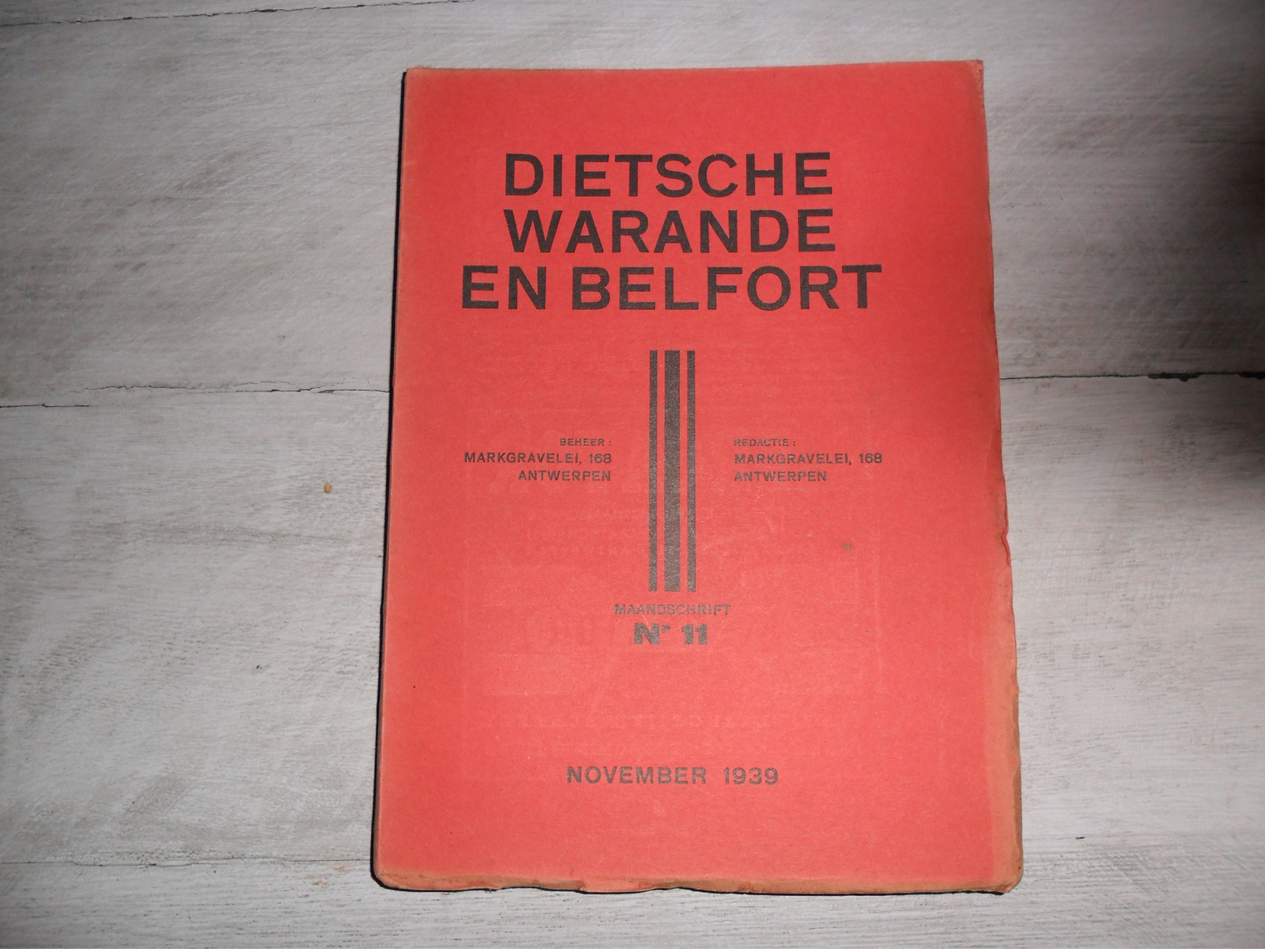 Dietsche Warande En Belfort - Maandschrift N° 11  November 1939  - Vlaamse Beweging  - Vlaams - Nationalisme  - - Geschiedenis