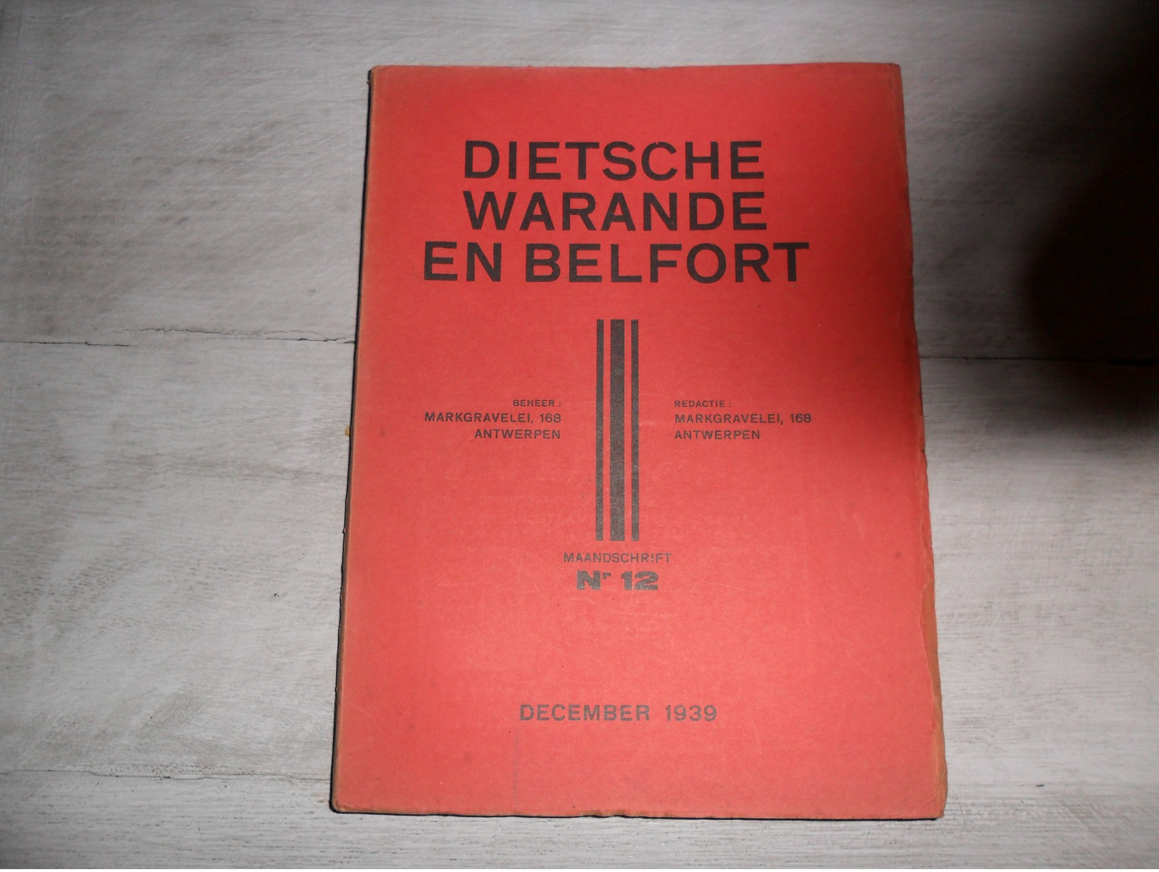 Dietsche Warande En Belfort - Maandschrift N° 12  December 1939  - Vlaamse Beweging  - Vlaams - Nationalisme  - - Geschiedenis