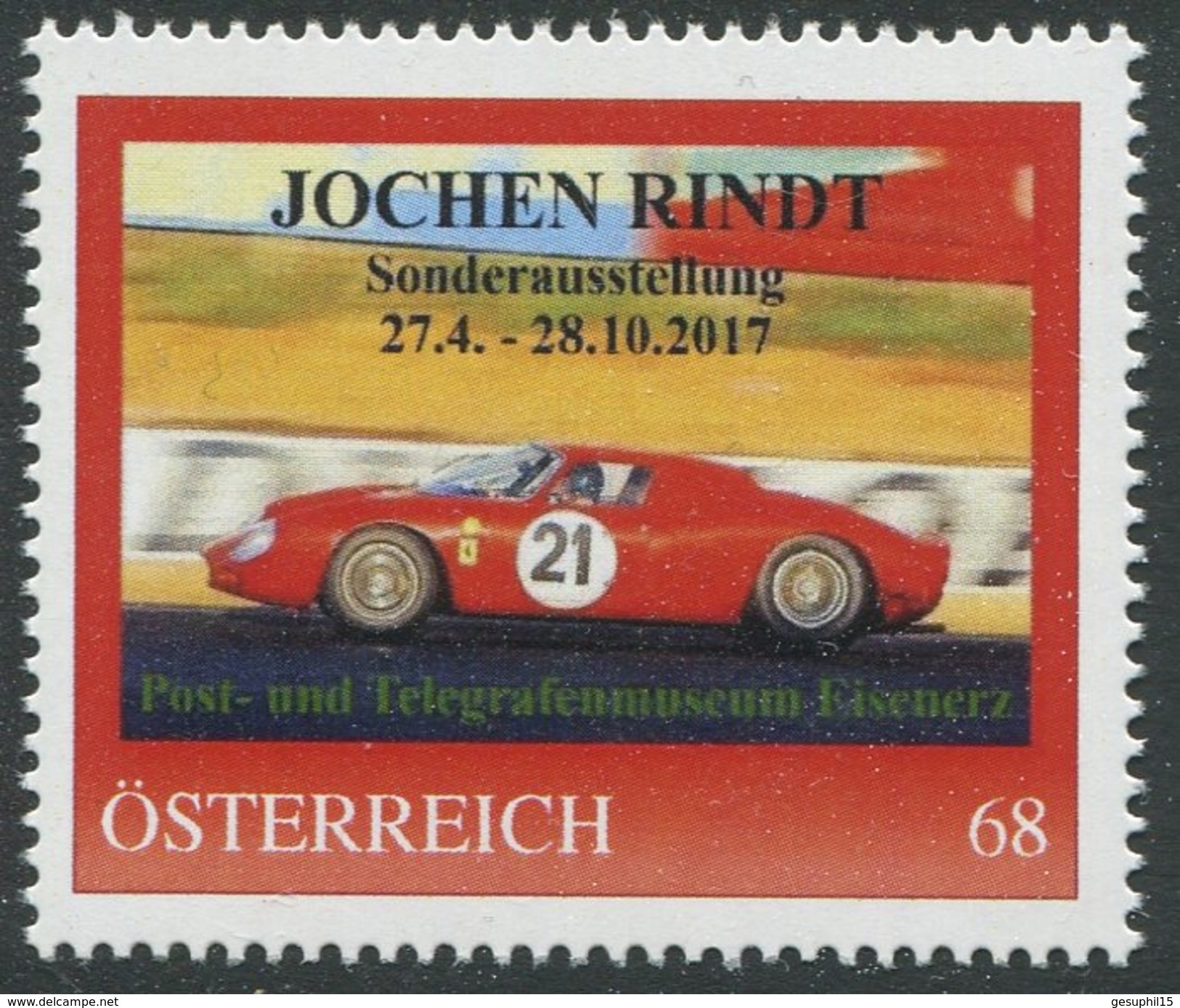 ÖSTERREICH / PM Nr. 8122690 / Jochen Rindt / Postfrisch / ** / MNH - Personalisierte Briefmarken