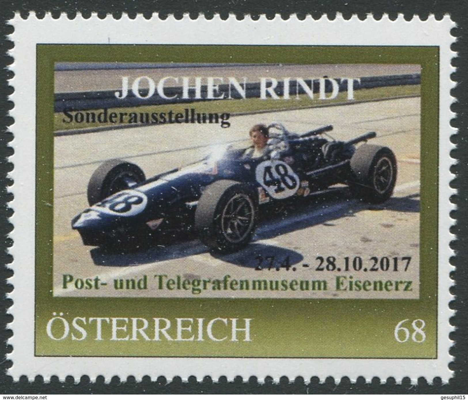 ÖSTERREICH / PM Nr. 8122692 / Jochen Rindt / Postfrisch / ** / MNH - Personalisierte Briefmarken