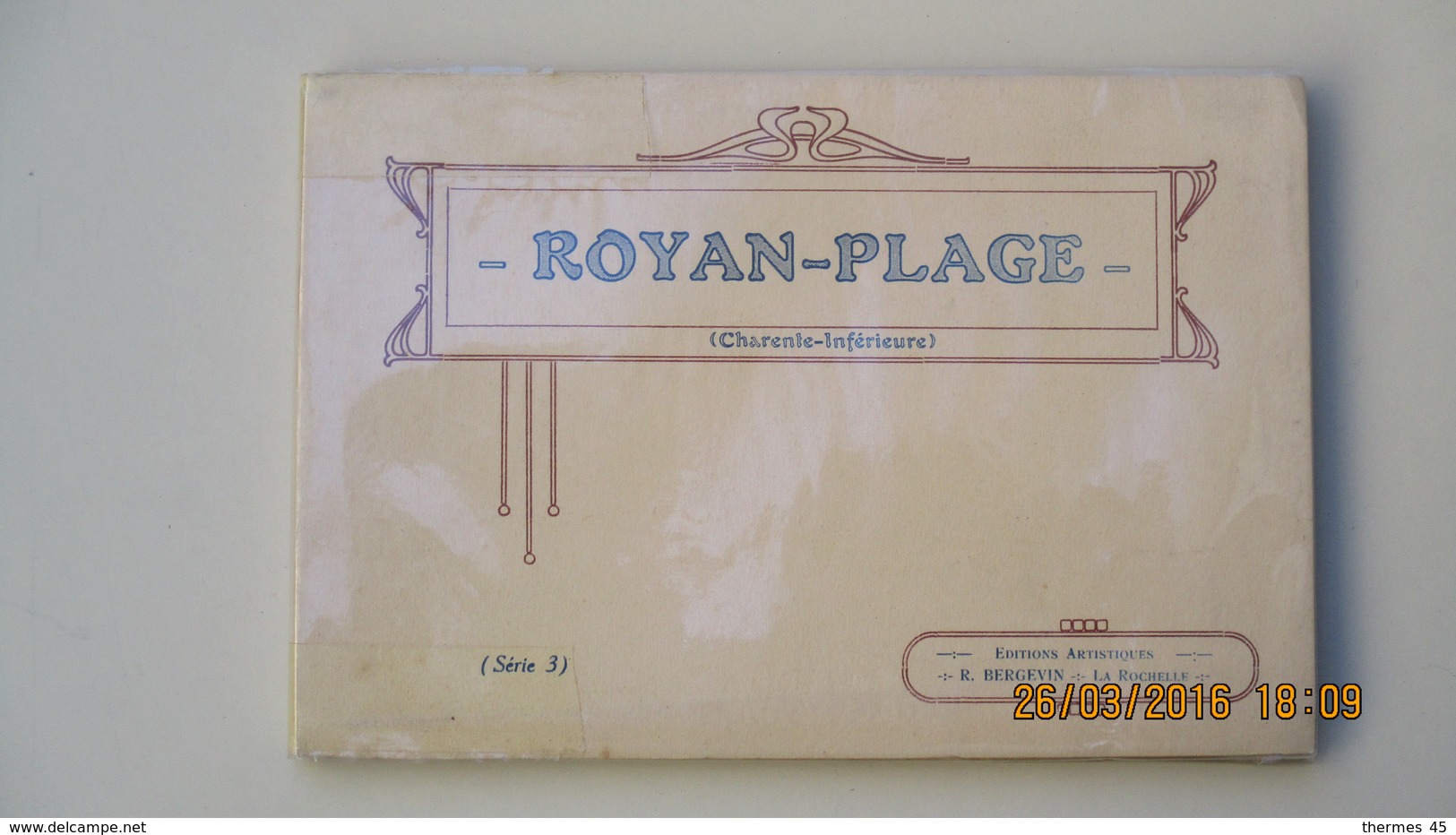 ROYAN / LOT 1 CARNET + 1 DEPLIANT REPRO. PHOTOS AVANT-GUERRE . - Toeristische Brochures