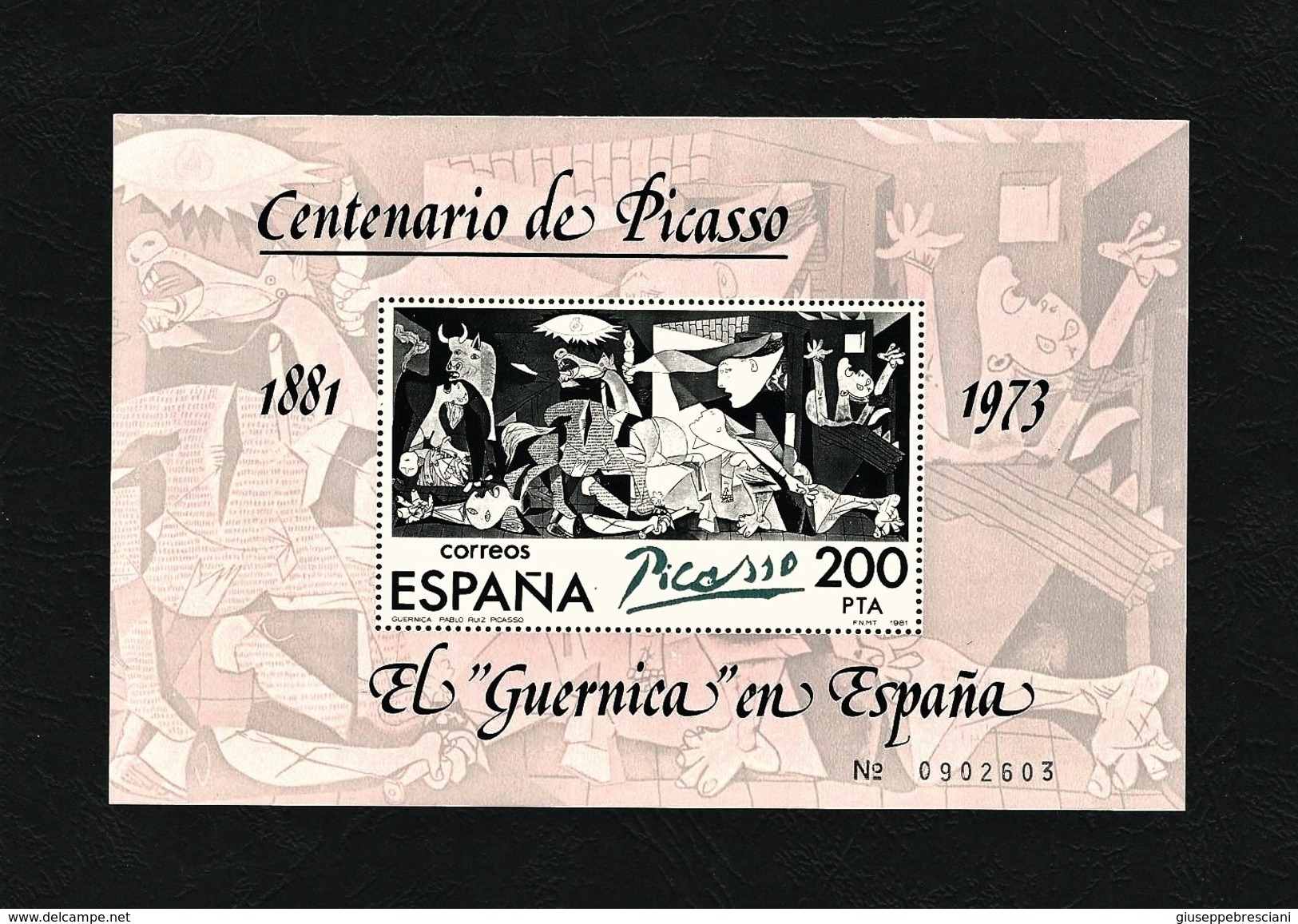 SPAGNA 1981 - "Guernica" - Foglietto Centenario Della Nascita Di Pablo Picasso - 200 Pta - MNH - Edi:ES SH 2631 - Nuovi