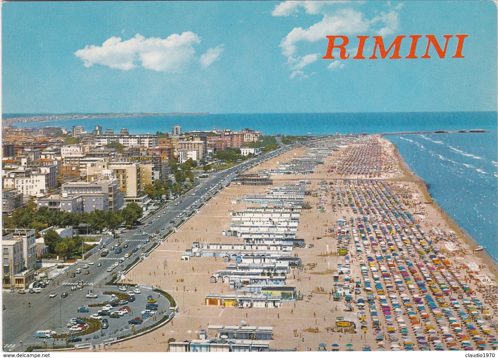 Cartolina - Postcard  - PANORAMA AEREO - LA SPIAGGIA - RIMINI - Rimini