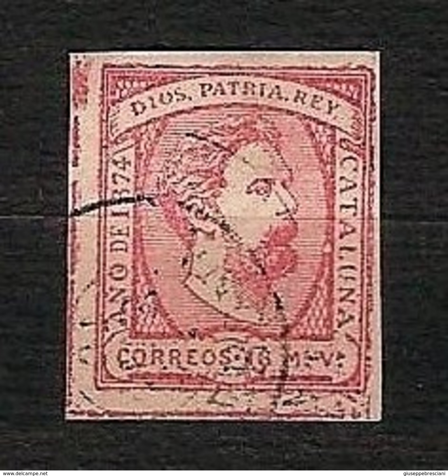 SPAGNA 1874 - Insurrezione Carlista - Catalogna - 16 Ma Rosa - Edi:ES 157 - Used Stamps