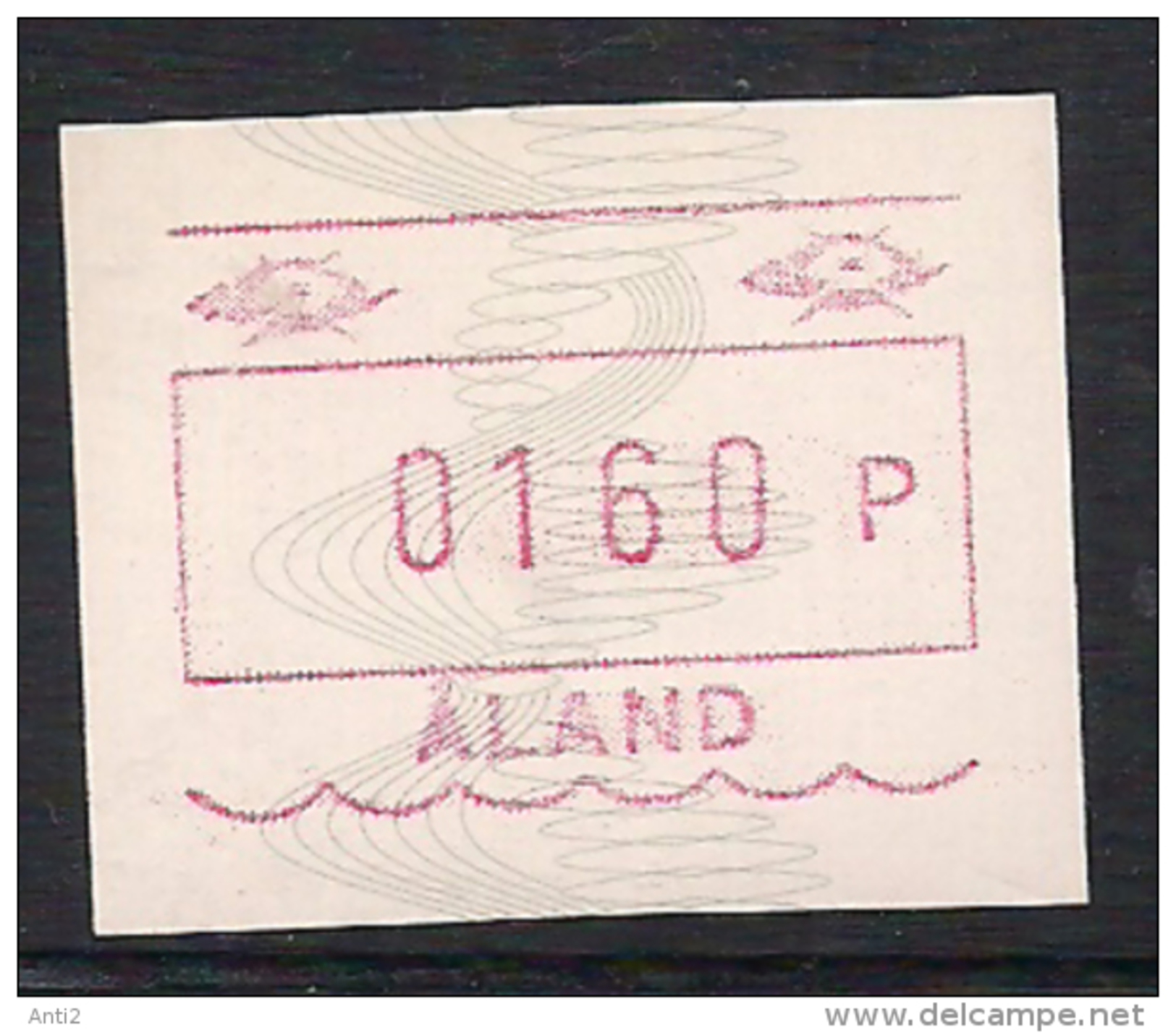 Aland Åland 1990 Machine Brands. On Wavy Lines And Spirals.  Mi Automat 4, MNH(**) - Aland