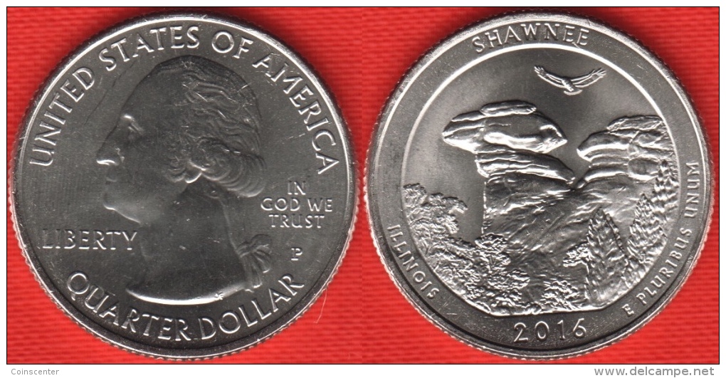 USA Quarter (1/4 Dollar) 2016 P Mint "Shawnee" UNC - 2010-...: National Parks