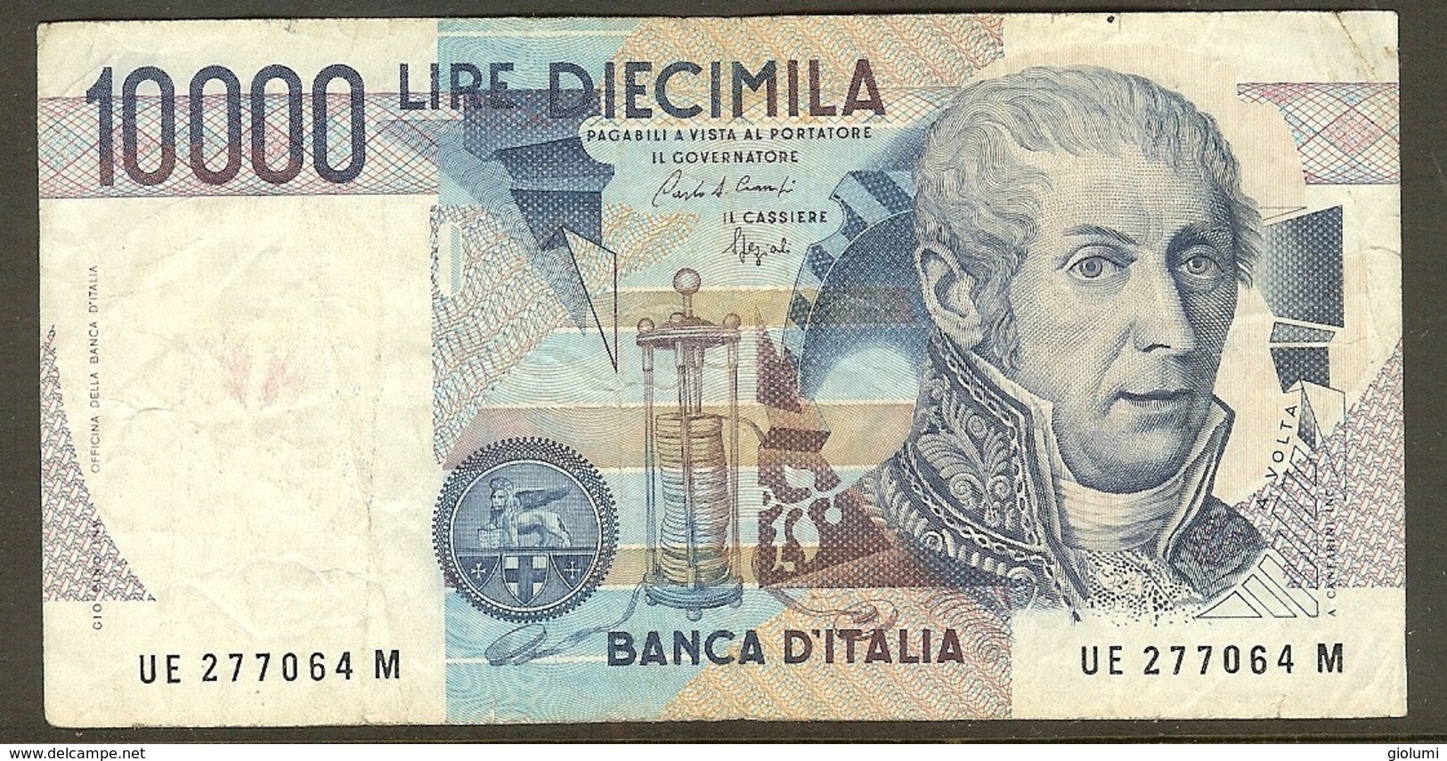 ITALY 10000 Lire Alessandro Volta Circulated - 10.000 Lire