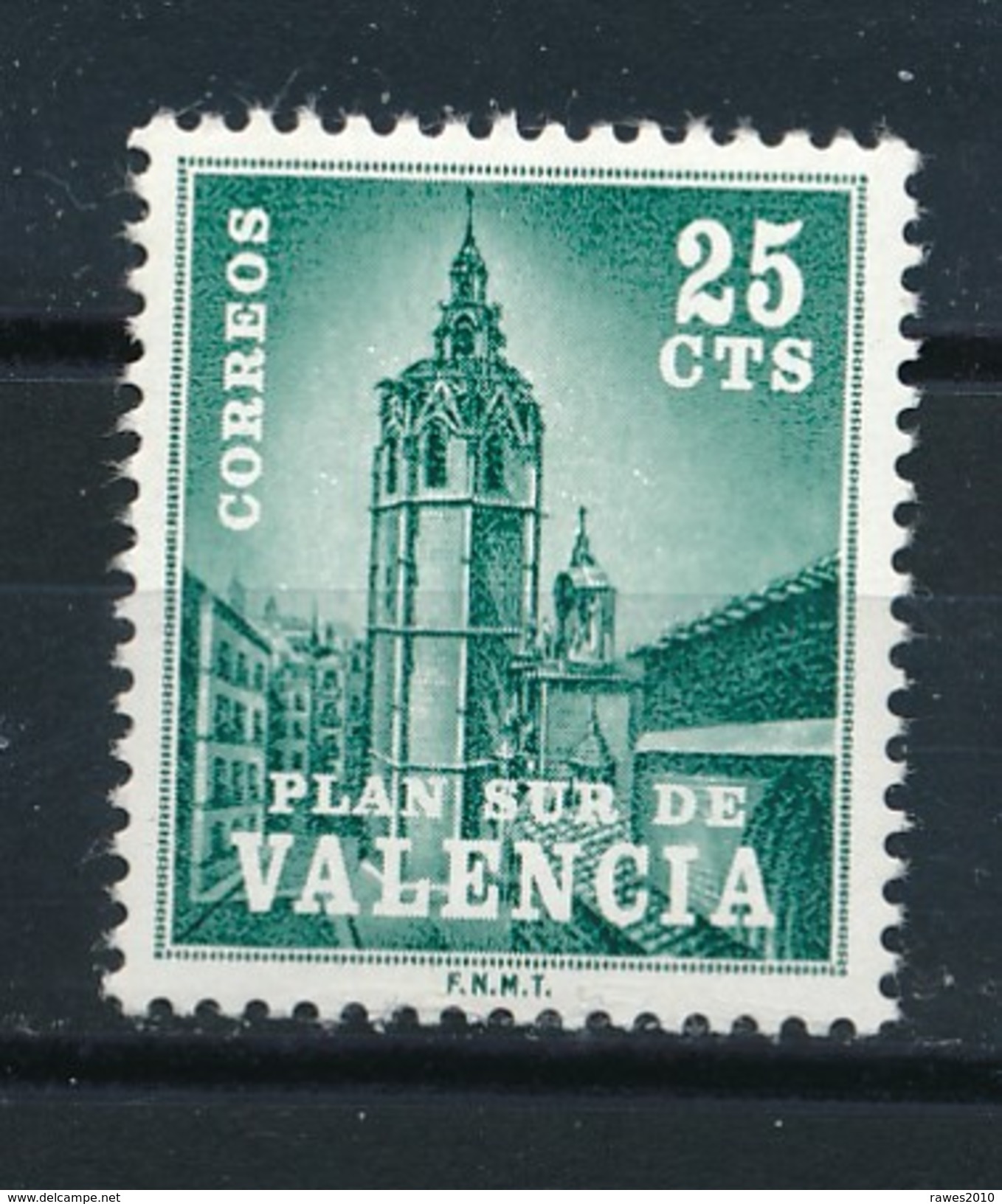 Spanien 25 Cts. Postfr. Valencia Zwangszuschlagsmarke Kirche - Steuermarken