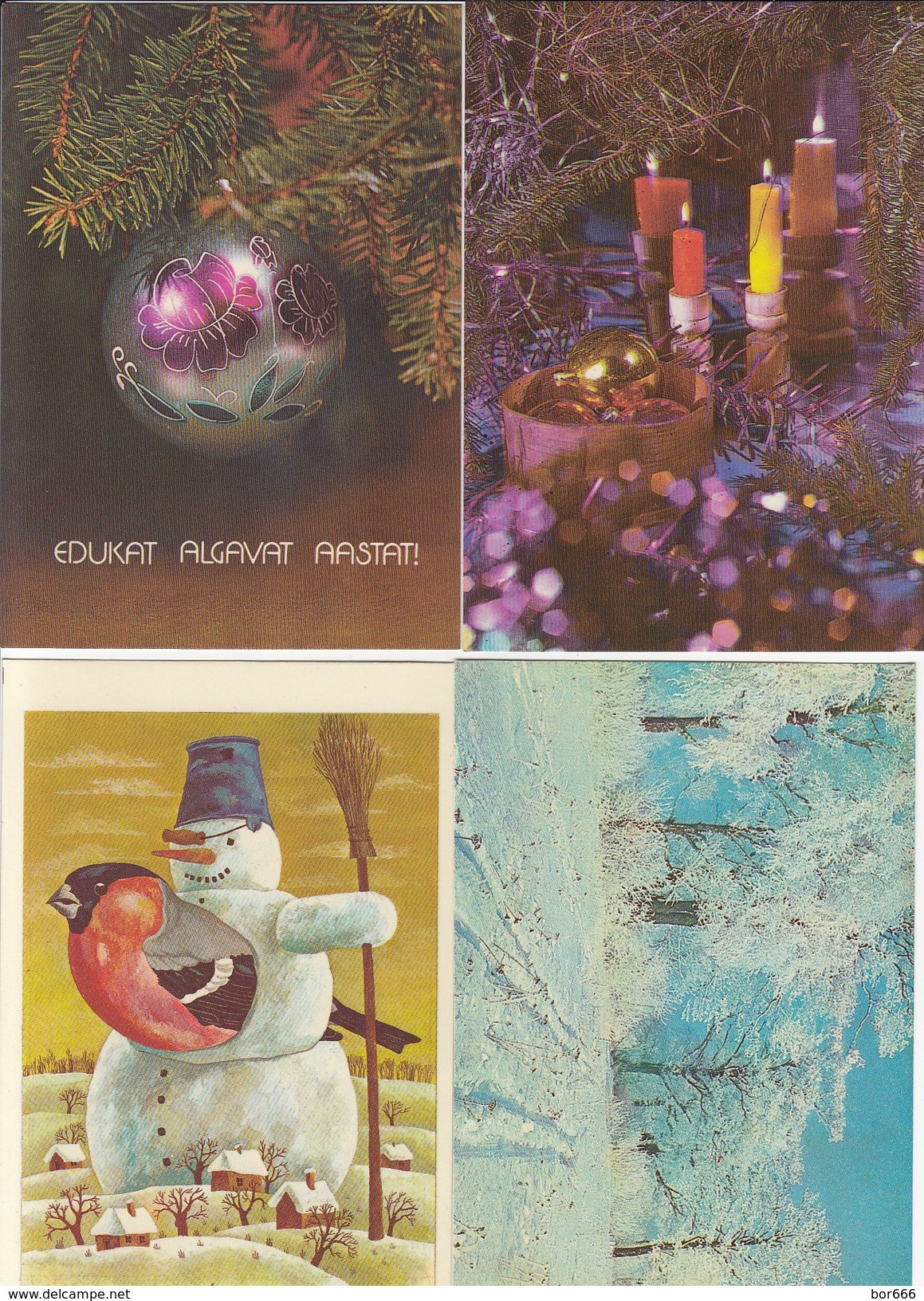 GOOD ESTONIA Four Postcards 1979/85 - Happy New Year - Estonie