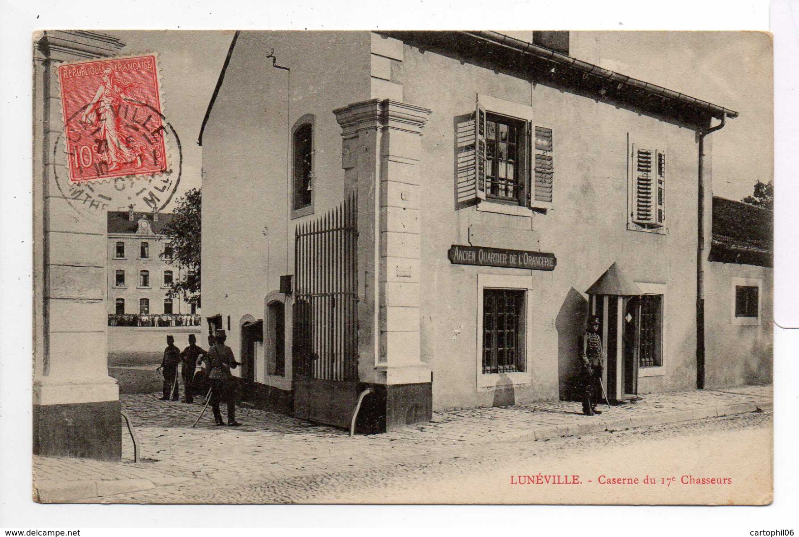 - FRANCE (54) - CPA Ayant Voyagé LUNEVILLE 1907 - Caserne Du 17e Chasseurs - - Luneville