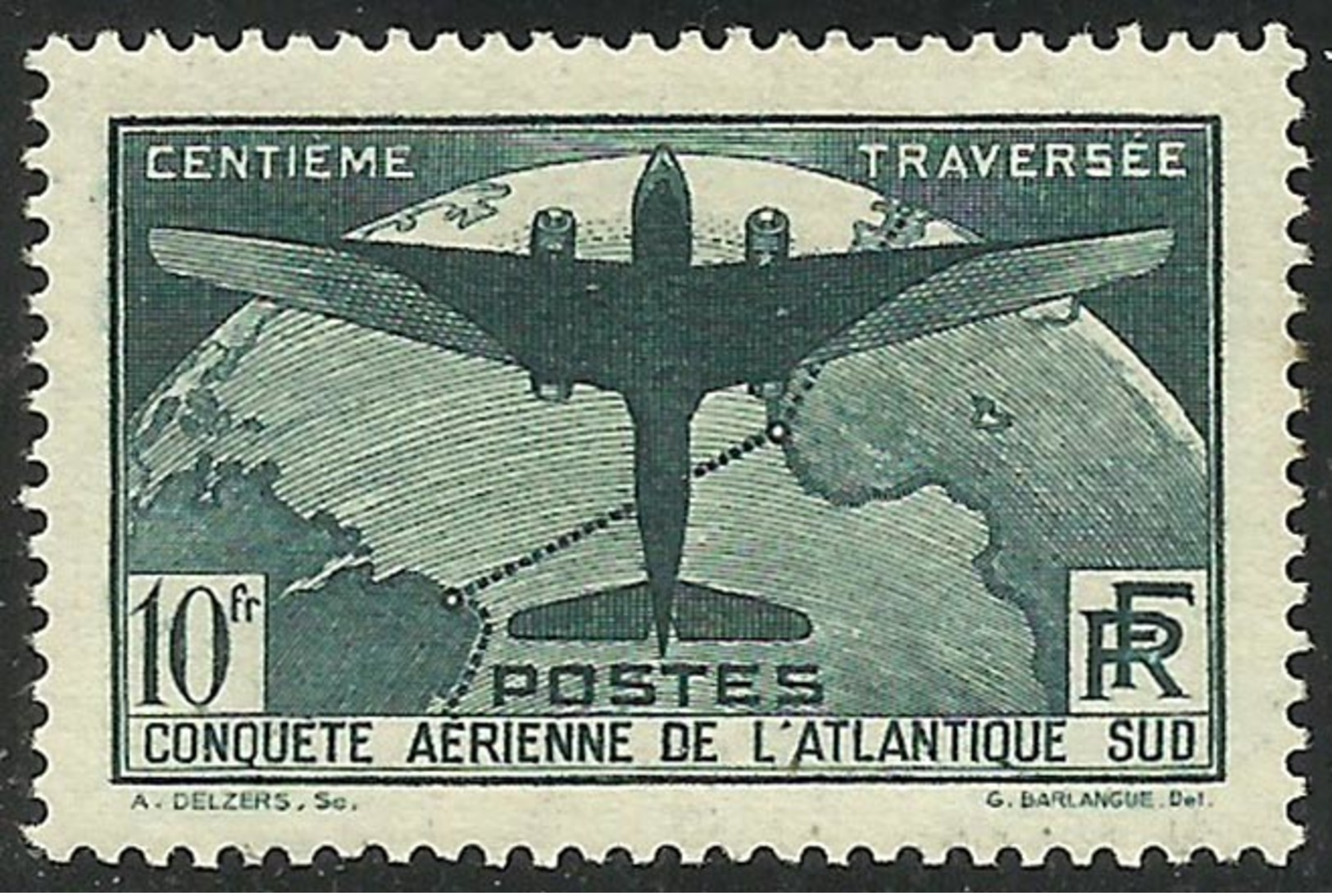 France - Traversée De L´Atlantique-Sud - N° 321 Neuf Sans Charnière. Avec Certificat. - Unused Stamps