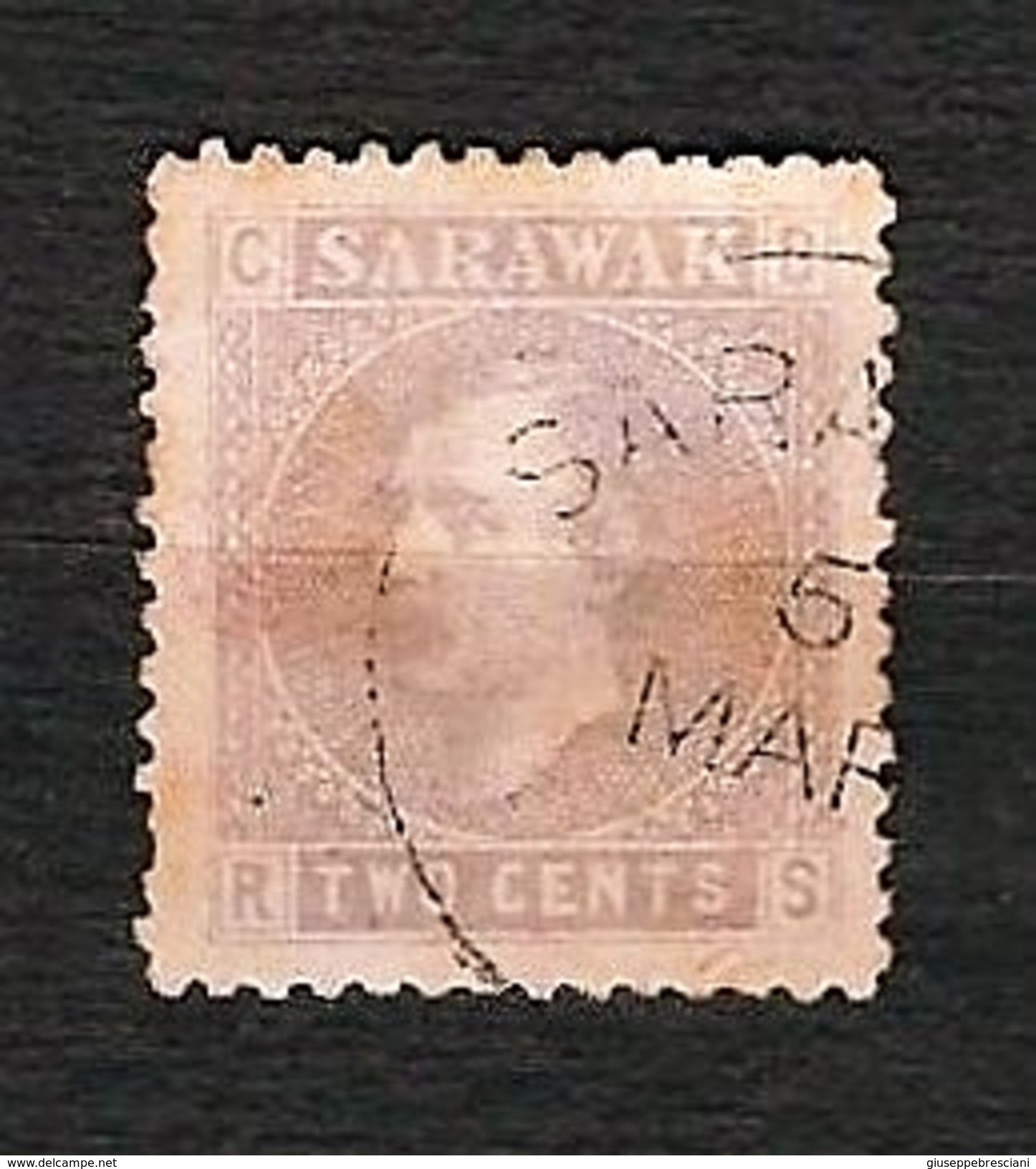 SARAWAK 1875 - Sir Charles J. Brooke - 2 C. Liliac Paper - Sg: MY-SR 2 - Sarawak (...-1963)