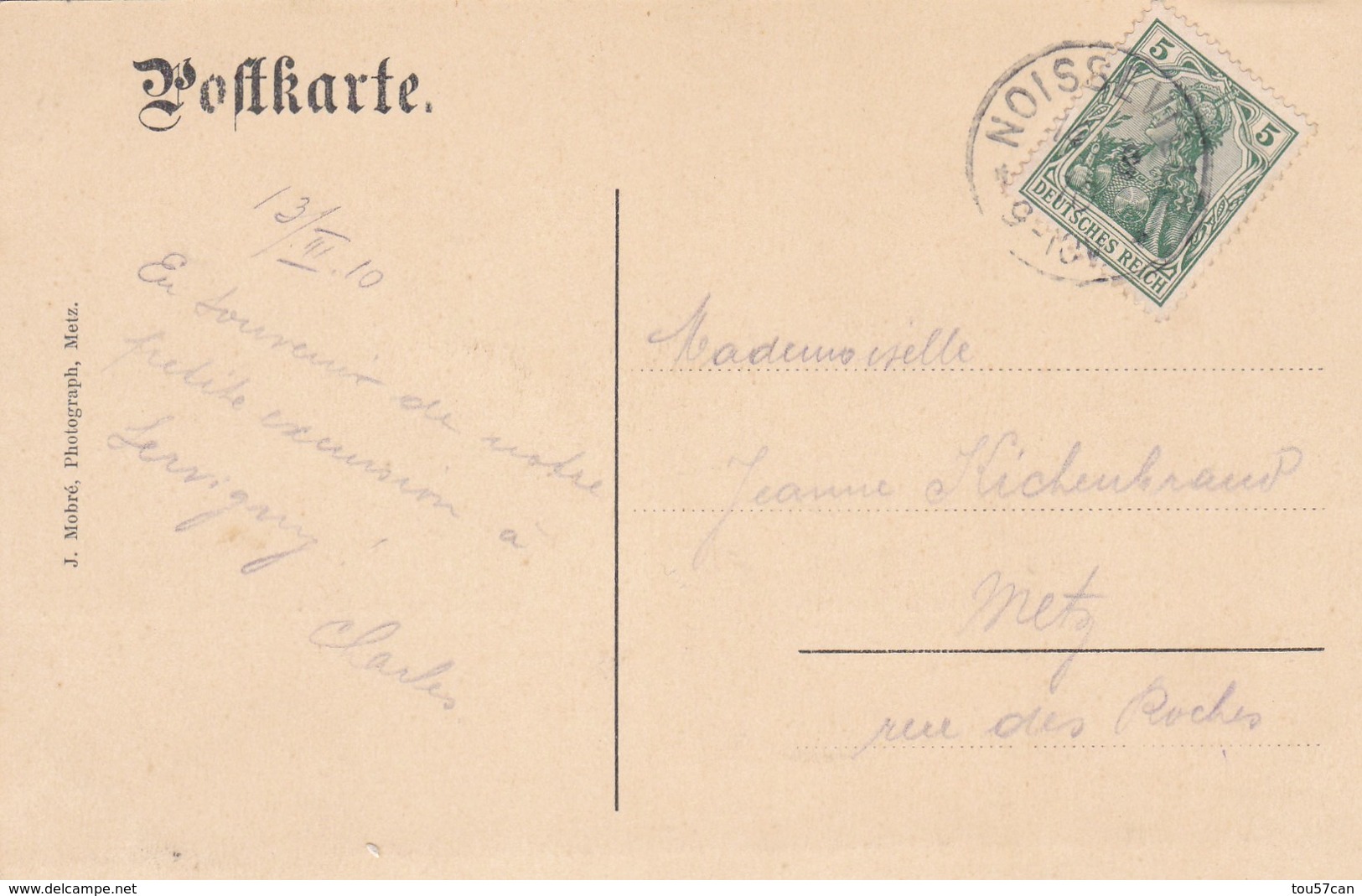 SERVIGNY LES SAINTE BARBE - MOSELLE (57)  - RARE CPA DOUBLE-VUES DE 1910 - Other & Unclassified