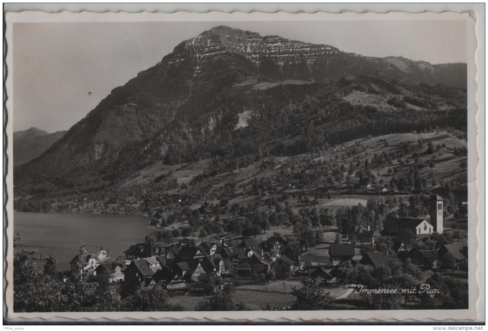 Immensee Mit Rigi - Vue Generale - Photo: Engelberger No. 3723 - Autres & Non Classés