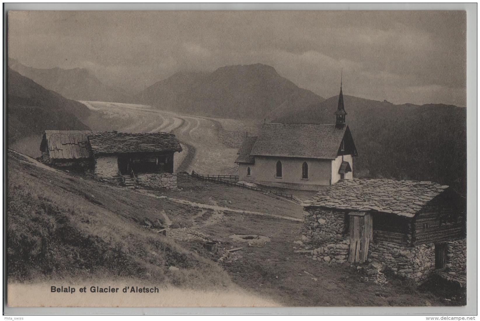 Belalp Et Glacier D'Aletsch - Photo: Louis Burgy No. 4764 - Autres & Non Classés