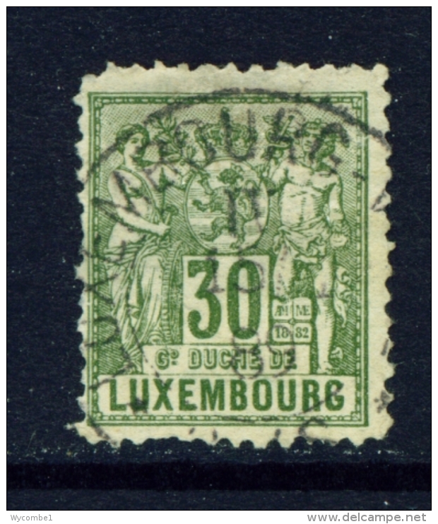 LUXEMBOURG  -  1882  Allegories Of Agriculture And Commerce  30c  Used As Scan - 1882 Allégorie