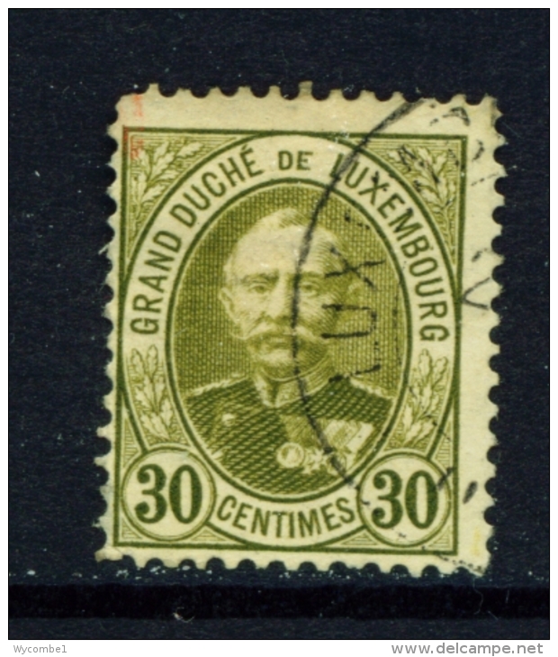 LUXEMBOURG  -  1881 To 1893  Grand Duke Adolf   30c  Used As Scan - 1891 Adolphe Front Side