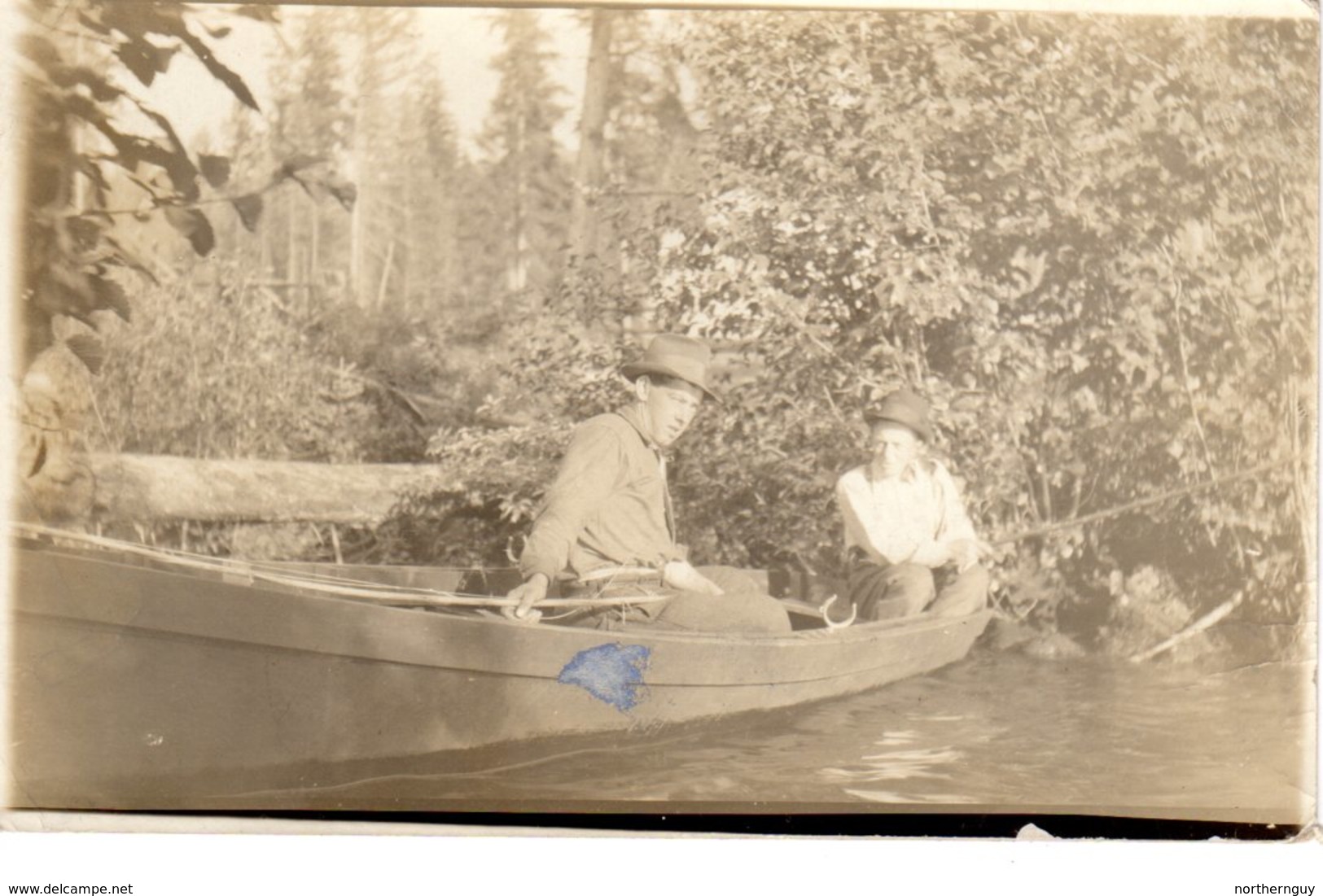 NORTH THOMPSON RIVER, British Columbia, Canada, Fishing On Lost Creek With Vimy Ridge Veteran, Pre-1919 RPPC - Autres & Non Classés