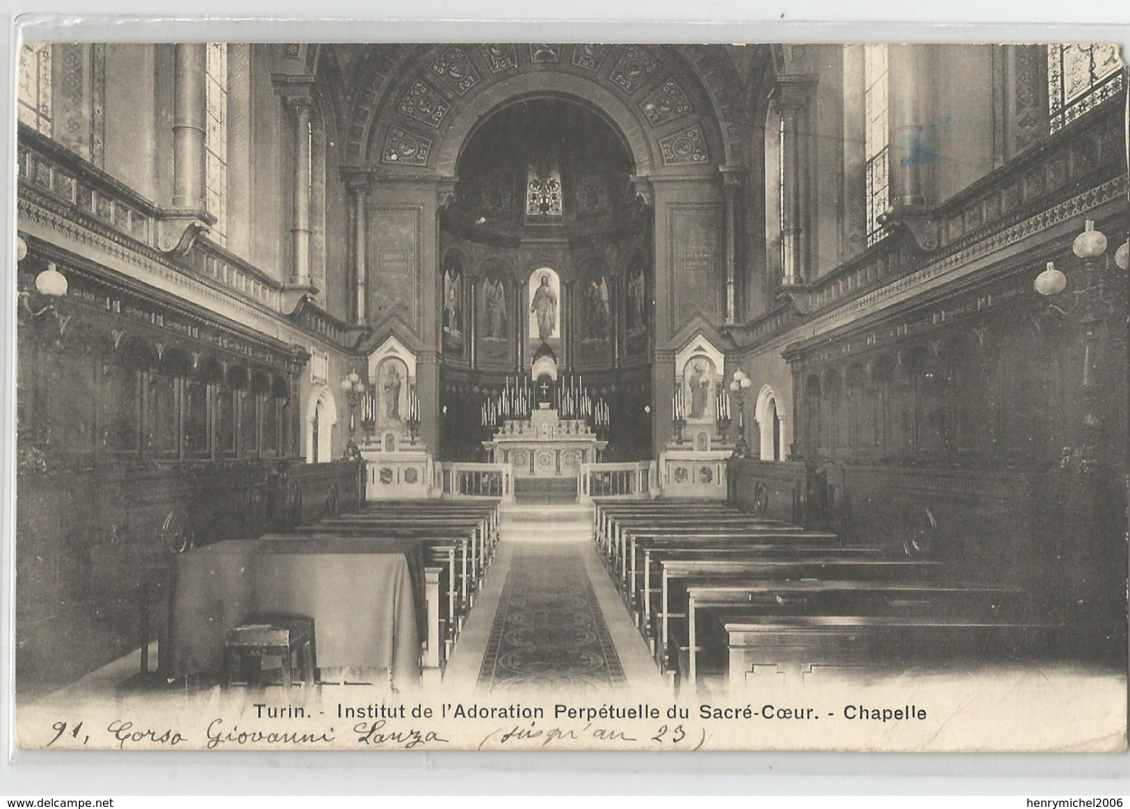Italie - Italia - Italy - Torino Turin Institut De L'adoration Perpétuelle Du Sacré Coeur Chapelle 1916 - Churches