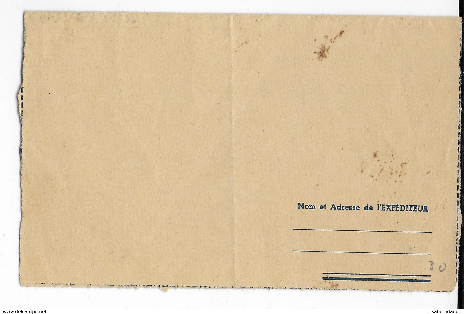1945 - ARC DE TRIOMPHE - CARTE-LETTRE De LE MANS (SARTHE) Avec MECA => VINCENNES - 1944-45 Arc De Triomphe