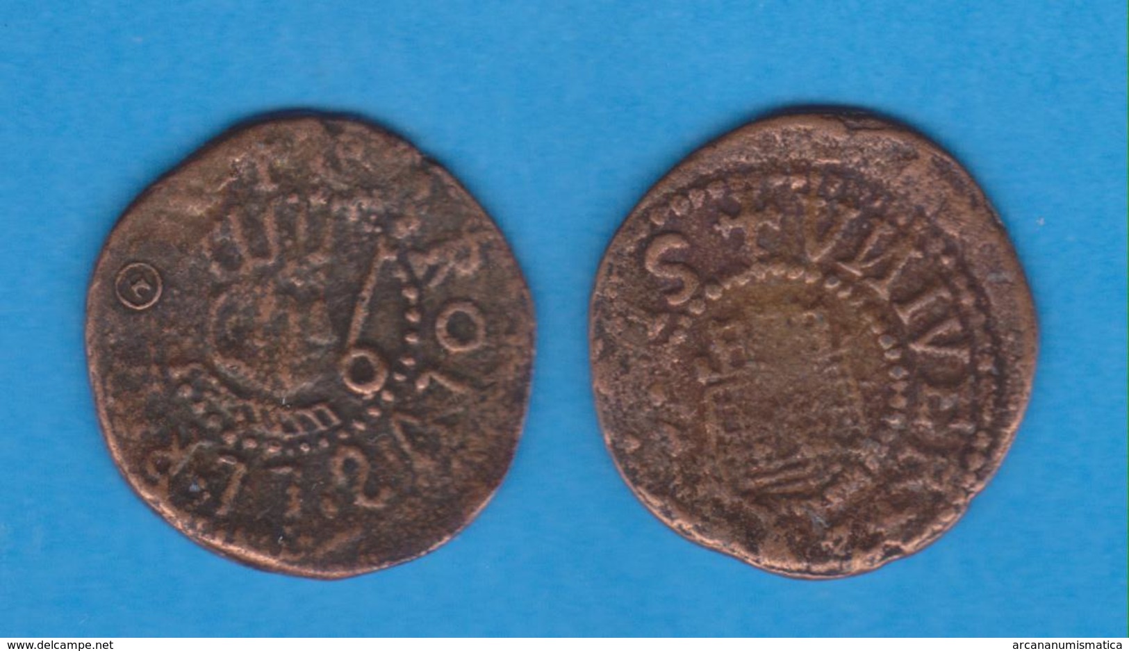 CARLOS II (1.665 - 1.700) SUELDO (SOU) SINQUEN DE 12 DINEROS Cobre Eivissa (Ibiza) Réplica  DL-12.069 - Proeven & Herslag