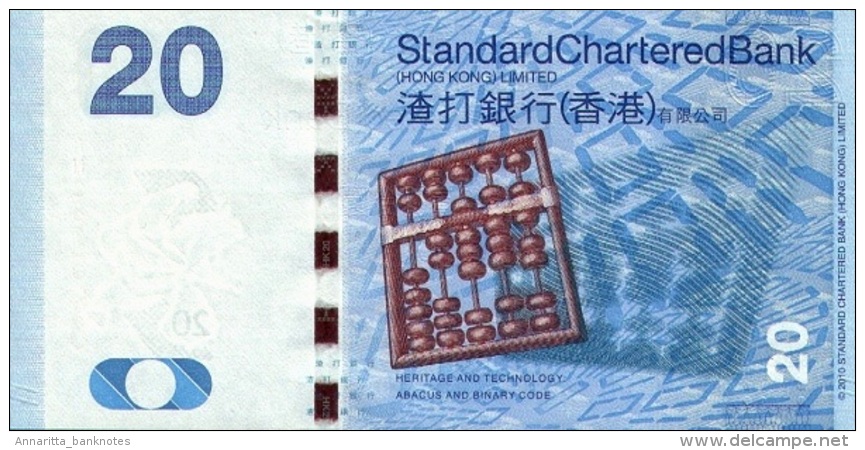 Hong Kong (SCB) 20 Dollars 2010 (2012) UNC Cat No. P-297a / HK418a - Hong Kong