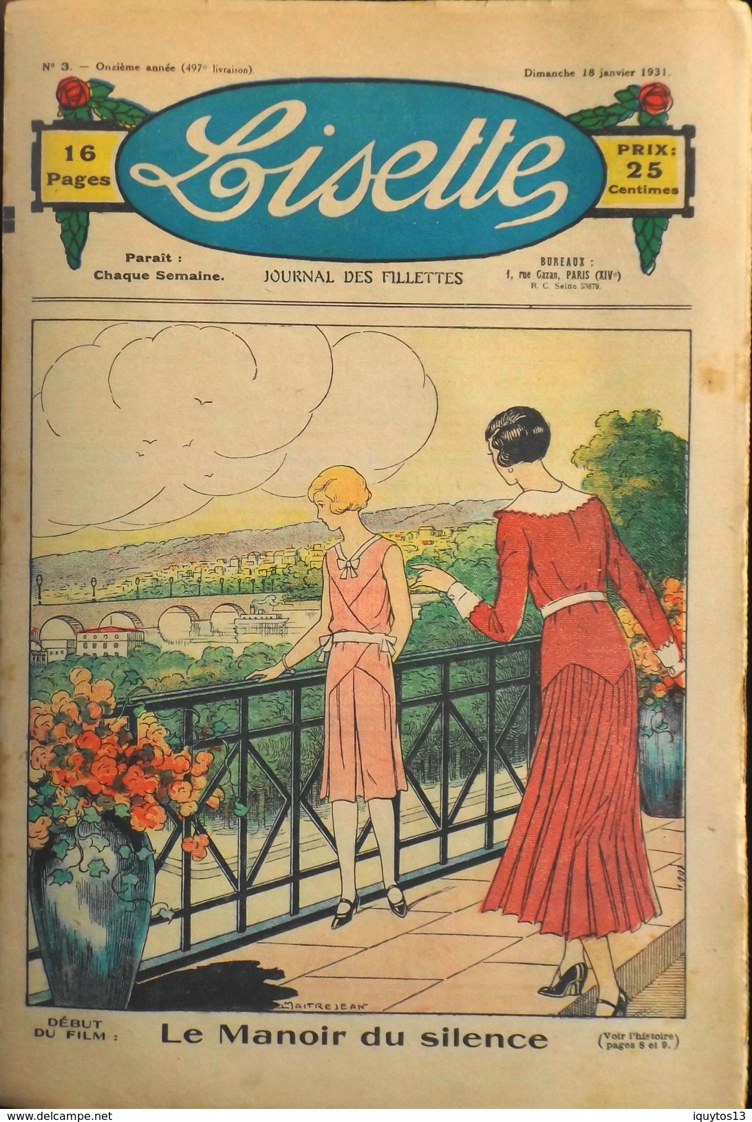 LISETTE - Journal Des Fillettes - N° 3 - Onzième Année - Dimanche 18 Janvier 1931 - En BE - Lisette