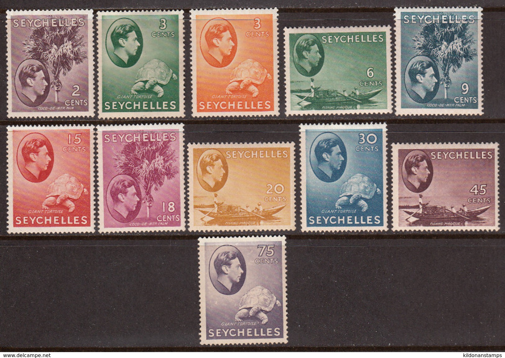 Seychelles 1938-49 Mint Mounted, See Desc, Sc# . SG 135,136,136a,137a,138a,139a,139c,140a,142a,143,145a - Seychellen (...-1976)