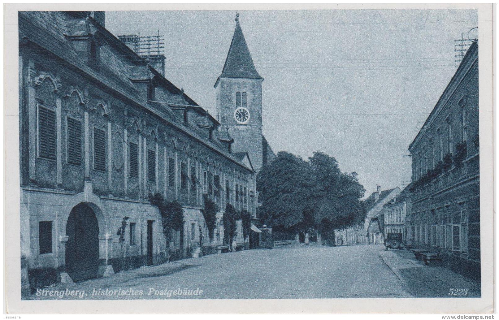 AK -NÖ -  STRENGBERG - Straßenpartie Mit Historischem Postgebäude - Amstetten