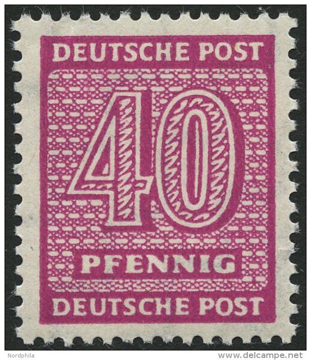 WEST-SACHSEN 136Xc **, 1945, 40 Pf. Lebhaftrotlila, Wz. 1X, Pracht, Gepr. Dr. Jasch, Mi. 320.- - Sonstige & Ohne Zuordnung