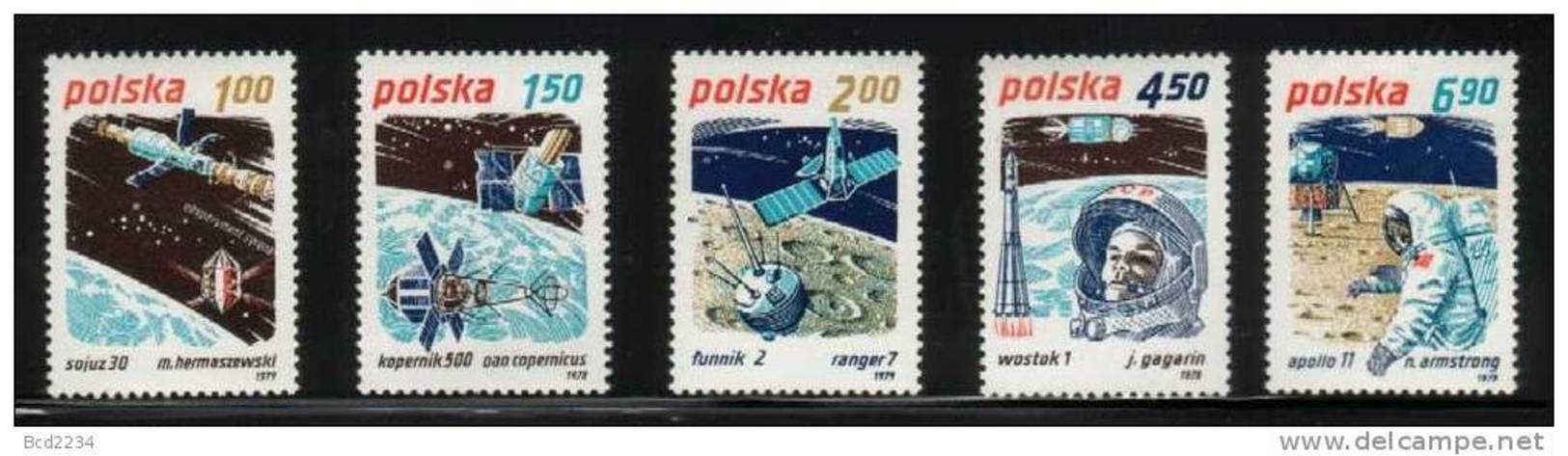 POLAND 1979 SPACE EXPLORATION & RESEARCH NHM Cosmos Man On The Moon Satellite Rocket Flight - Europe