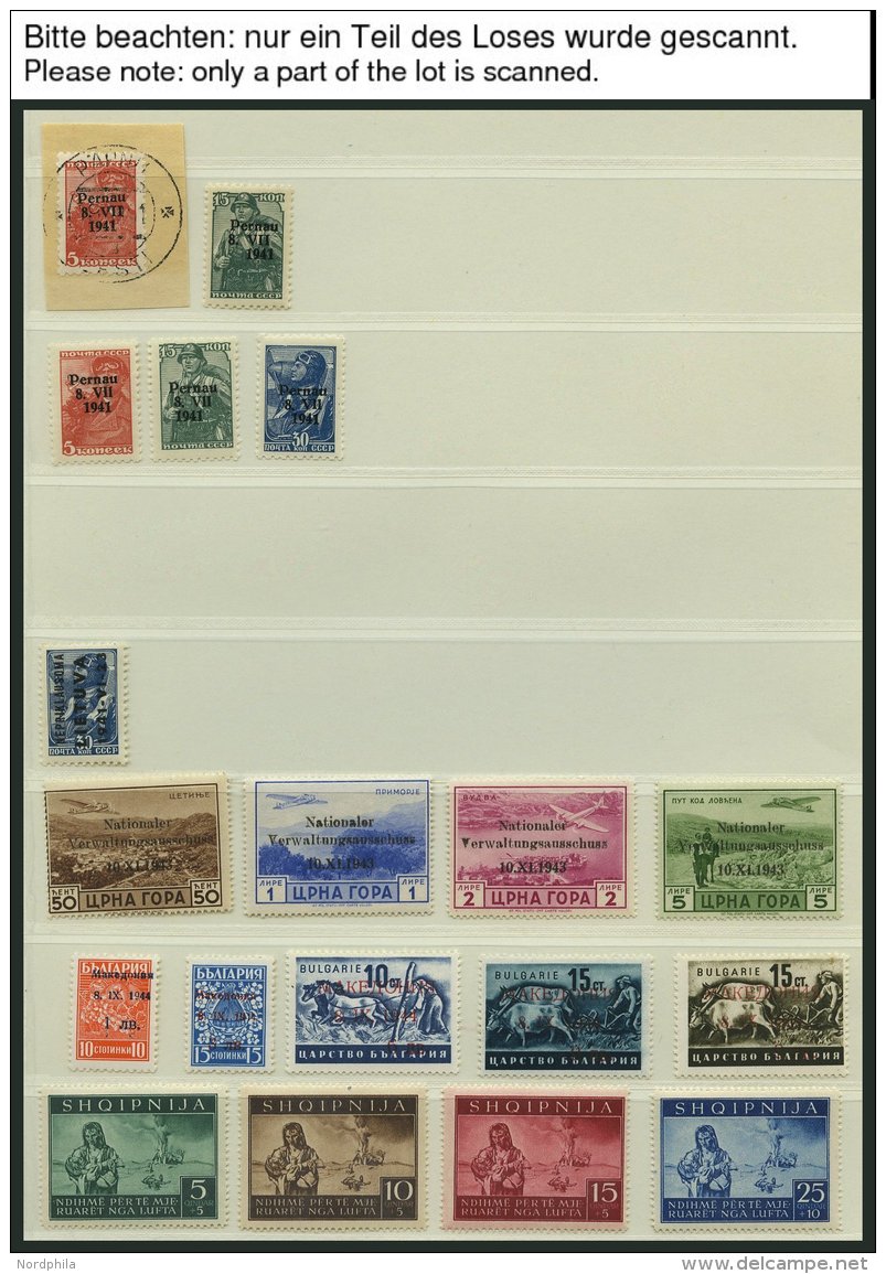 SAMMLUNGEN U. LOTS O,BrfStk,**, *, &uuml;berwiegend Gestempelte Sammlung Bes.Geb.II Von 1939-45, U.a. Mit Elsa&szlig;, K - Besetzungen 1938-45