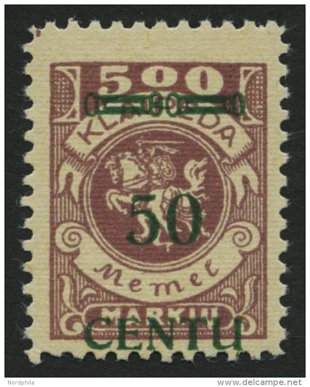 MEMELGEBIET 175I,II BRIEF, 1923, 30 C. Auf 500 M. Graulila, Type I Und III, 4x Auf Einschreibbrief Nach Mersig, 2 Marken - Memelgebiet 1923