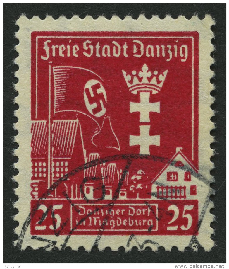 FREIE STADT DANZIG 274X O, 1937, 25 Pf. Danziger Dorf, Wz. 3X, Pracht, Mi. 50.- - Sonstige & Ohne Zuordnung