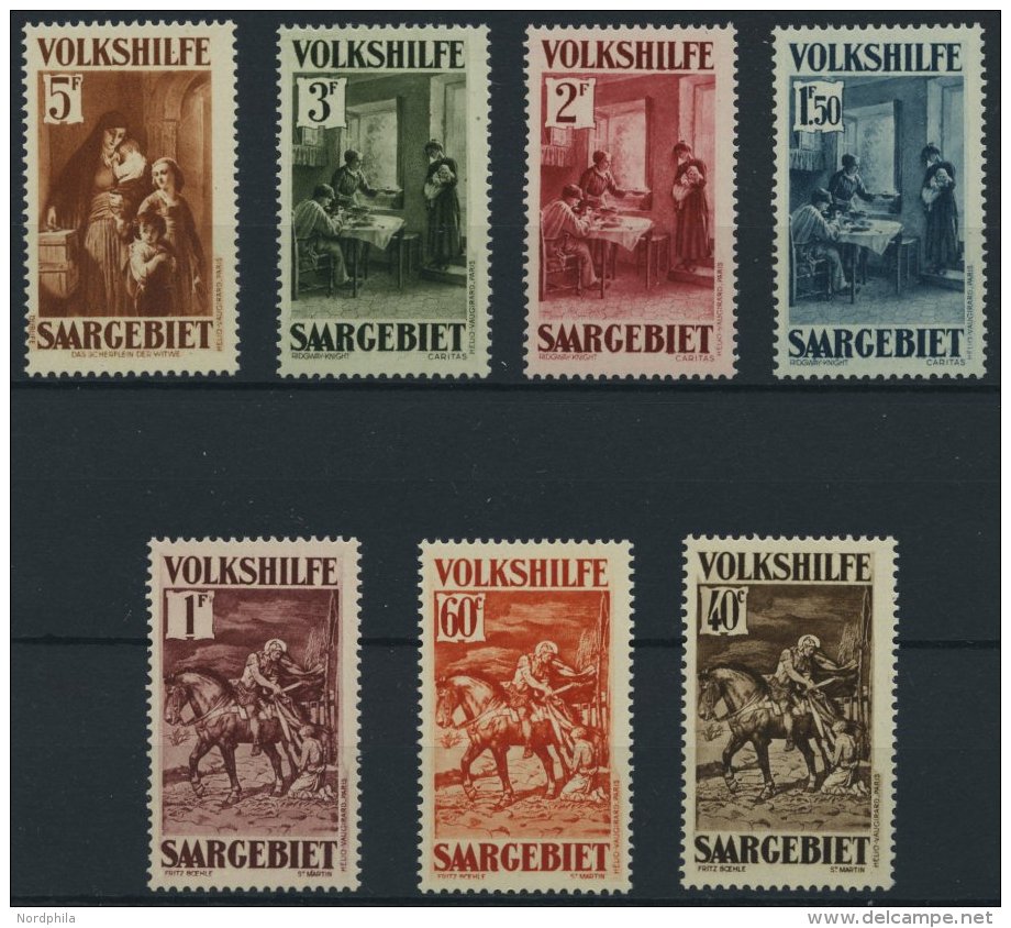 SAARGEBIET 151-57 **, 1931, Volkshilfe, Prachtsatz, Mi. 650.- - Sonstige & Ohne Zuordnung