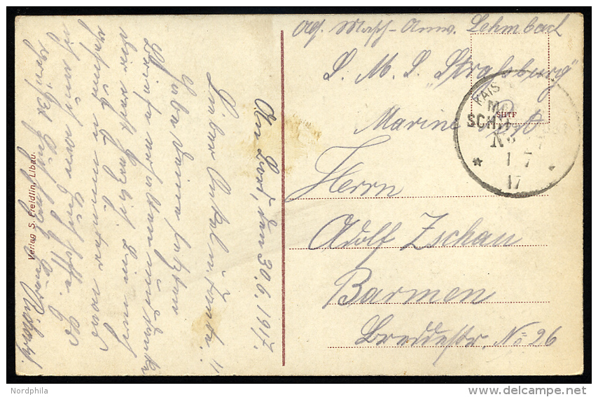MSP VON 1914 - 1918 48 (LINIENSCHIFF TH&Uuml;RINGEN), 8.7.1915, Feldpostansichtskarte, Pracht - Schiffahrt