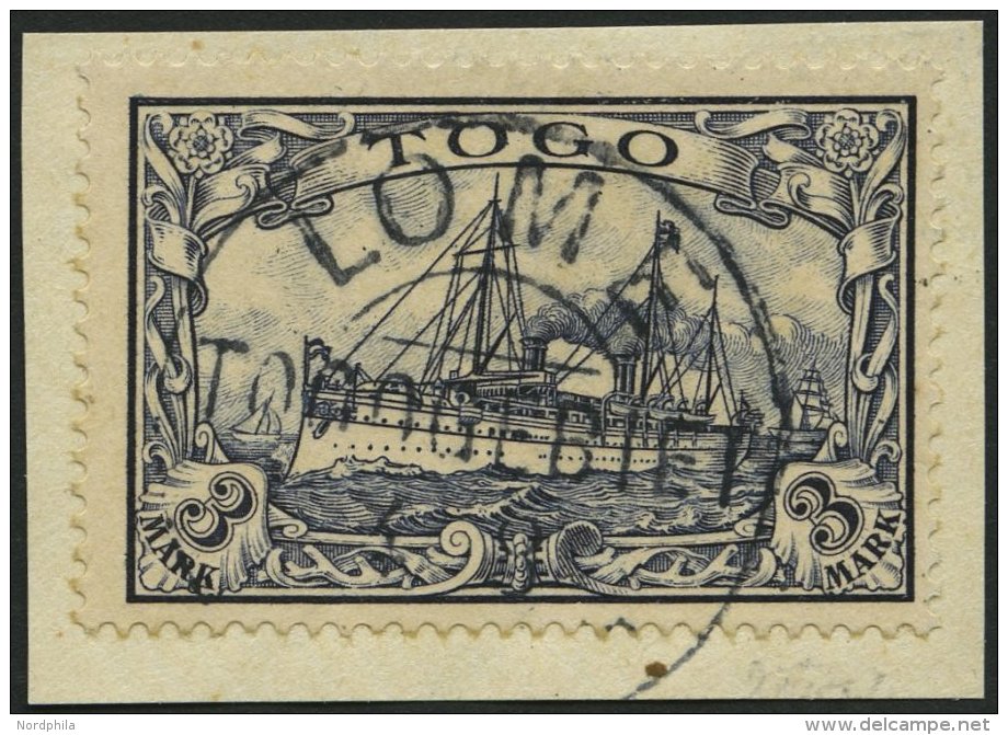 TOGO 18 BrfStk, 1900, 3 M. Violettschwarz, Prachtbriefst&uuml;ck, Mi. (180.-) - Togo
