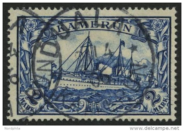 KAMERUN 17 O, 1900, 2 M. Schw&auml;rzlichblau, Ohne Wz., Pracht, Mi. 90.- - Kamerun