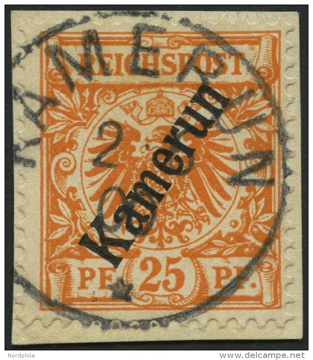 KAMERUN 5b BrfStk, 1899, 25 Pf. Dunkelorange, Prachtbriefst&uuml;ck, Mi. (120.-) - Kamerun