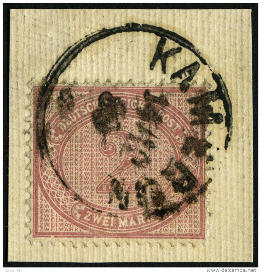 KAMERUN V 37c BrfStk, 1889, 2 M. Mittelrosalila, Stempel KAMERUN Auf Leinenbriefst&uuml;ck, Pracht, R!, Gepr. W. Engel - Kamerun