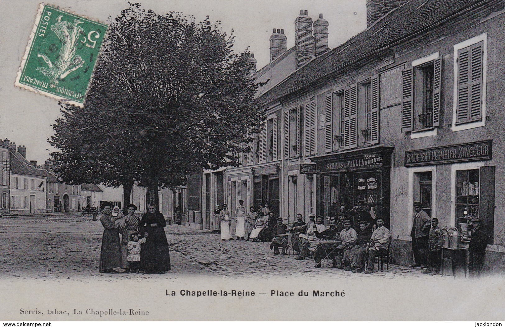 77 -   LA CHAPELLE LA REINE Place Du Marché - Plomberie Coudereau - Café Serris Fillia - La Chapelle La Reine