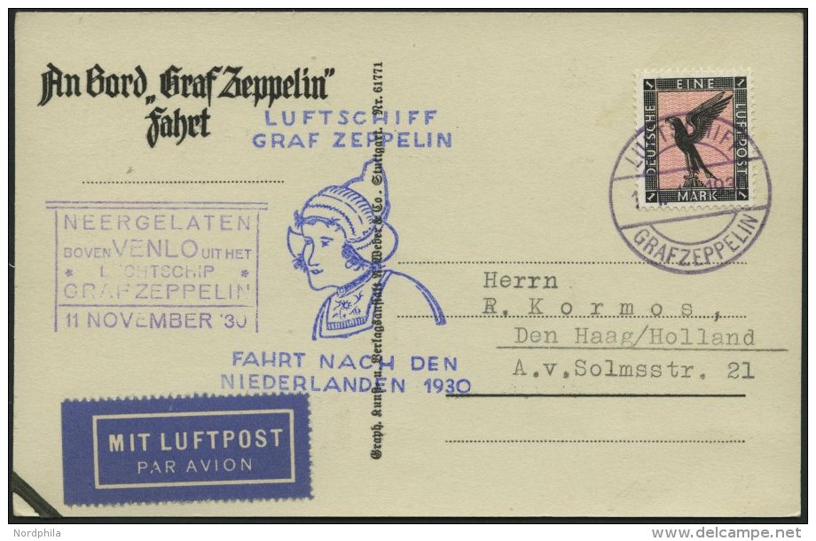 ZEPPELINPOST 104a BRIEF, 1931, &Auml;gyptenfahrt, Auflieferung Friedrichshafen, Frankiert Mit Mi.Nr. 440, Prachtbrief - Luft- Und Zeppelinpost