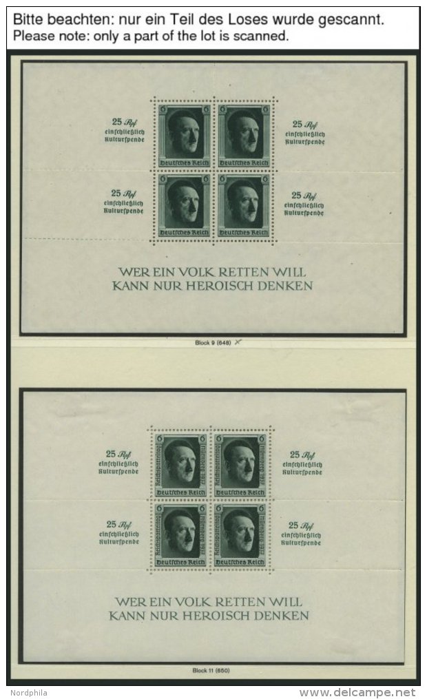 SAMMLUNGEN, LOTS *, **, Ungebrauchte Sammlung Dt. Reich Von 1933-45 Im Falzlosalbum, Ab 1935 Recht Komplett, U.a. Mit Bl - Gebraucht