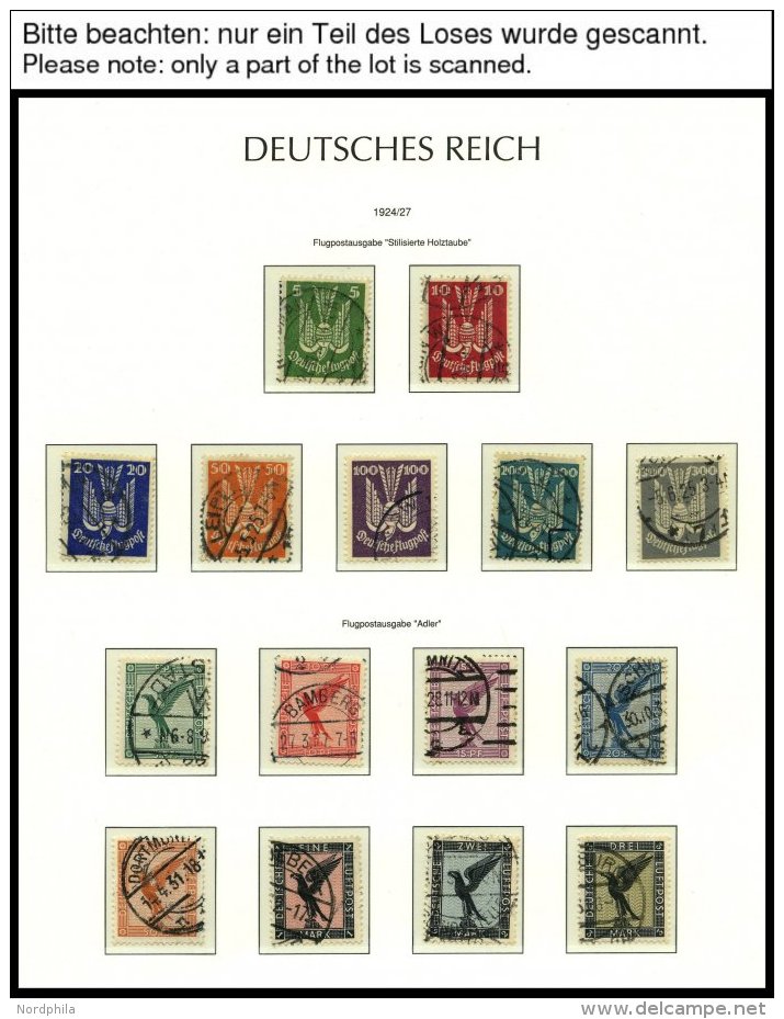 SAMMLUNGEN O,**,* , 1923-45, Meist Gestempelte Sammlung Dt. Reich Im Neuwertigen Leuchtturm Falzlosalbum Mit Diversen Gu - Gebraucht