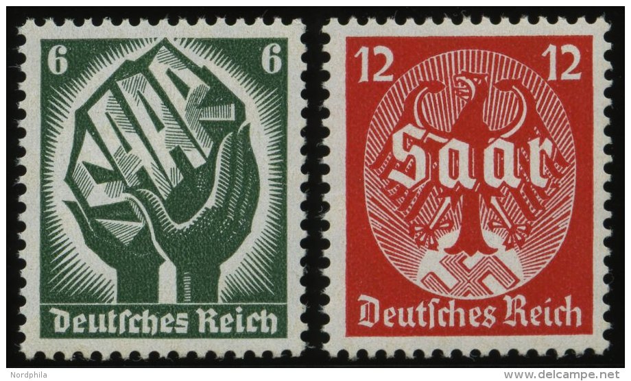 Dt. Reich 554/5 **, 1934, Schiller, Pracht, Mi. 100.- - Gebraucht